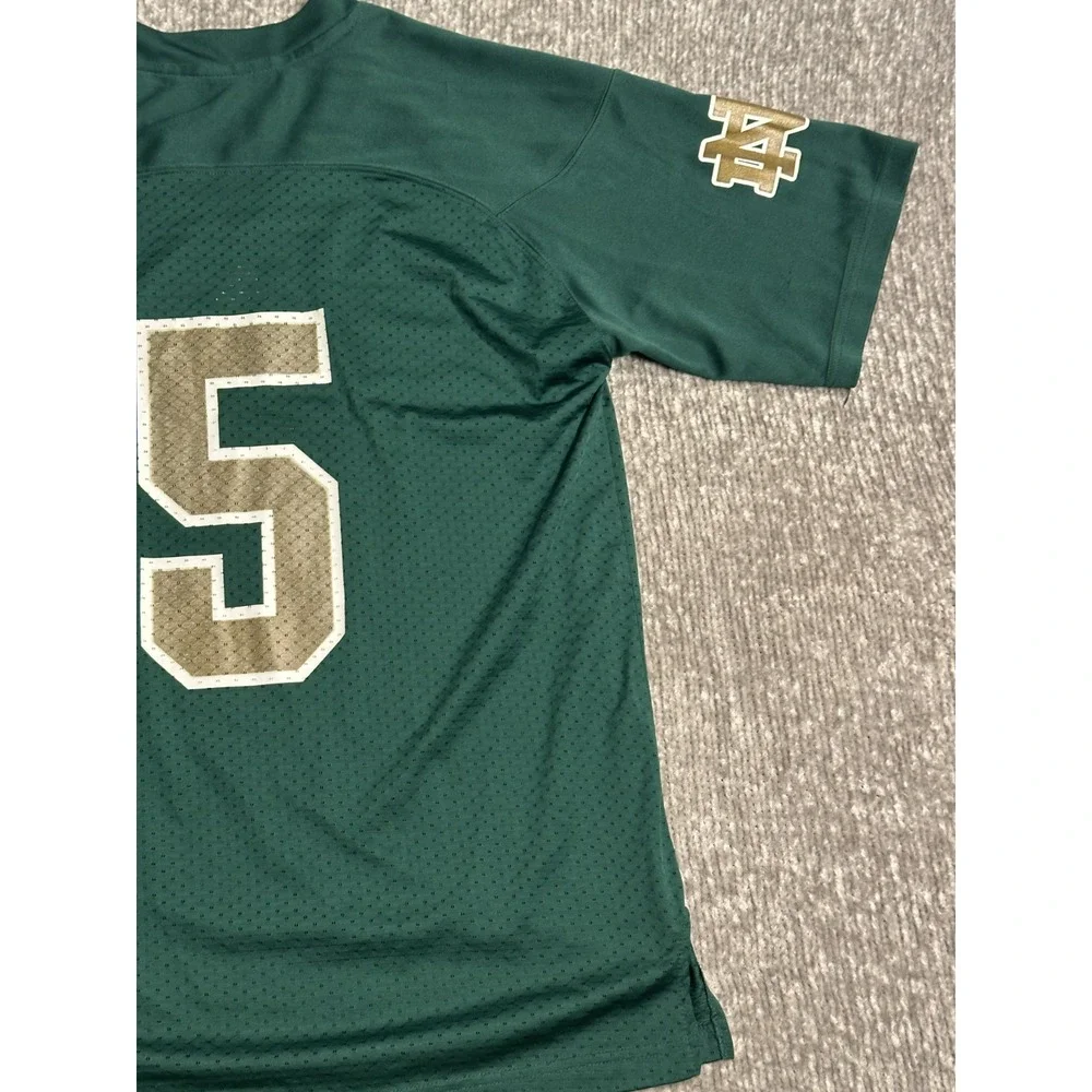 Vintage Notre Dame Adidas Football Jersey Mens L Green Y2K #5 Irish